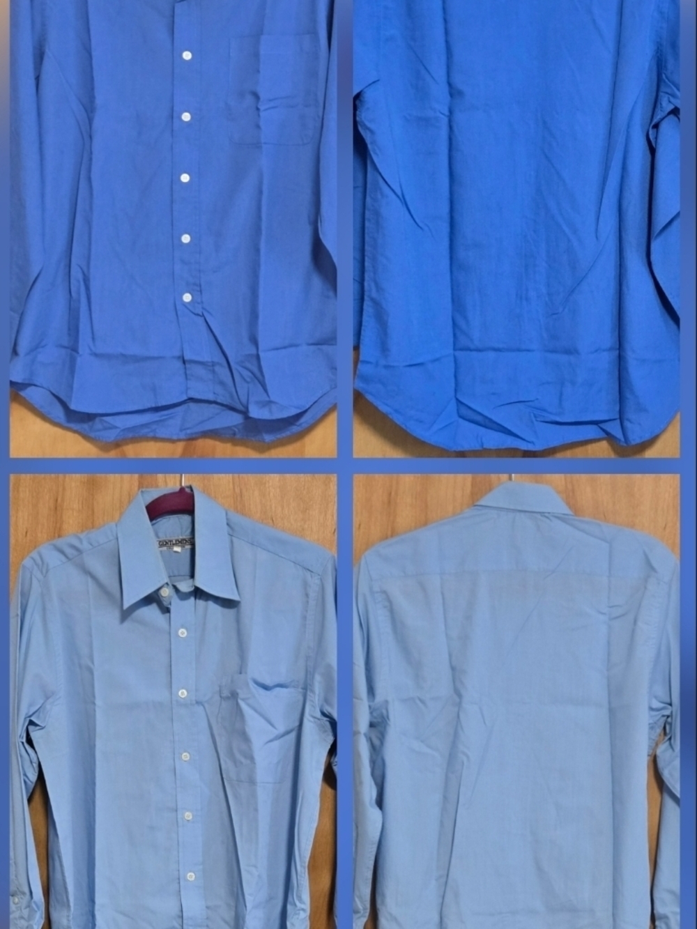 MEN'S GENTLEMENS COLLECTION BLUE OR LIGHT BLUE FASHION SHIRT